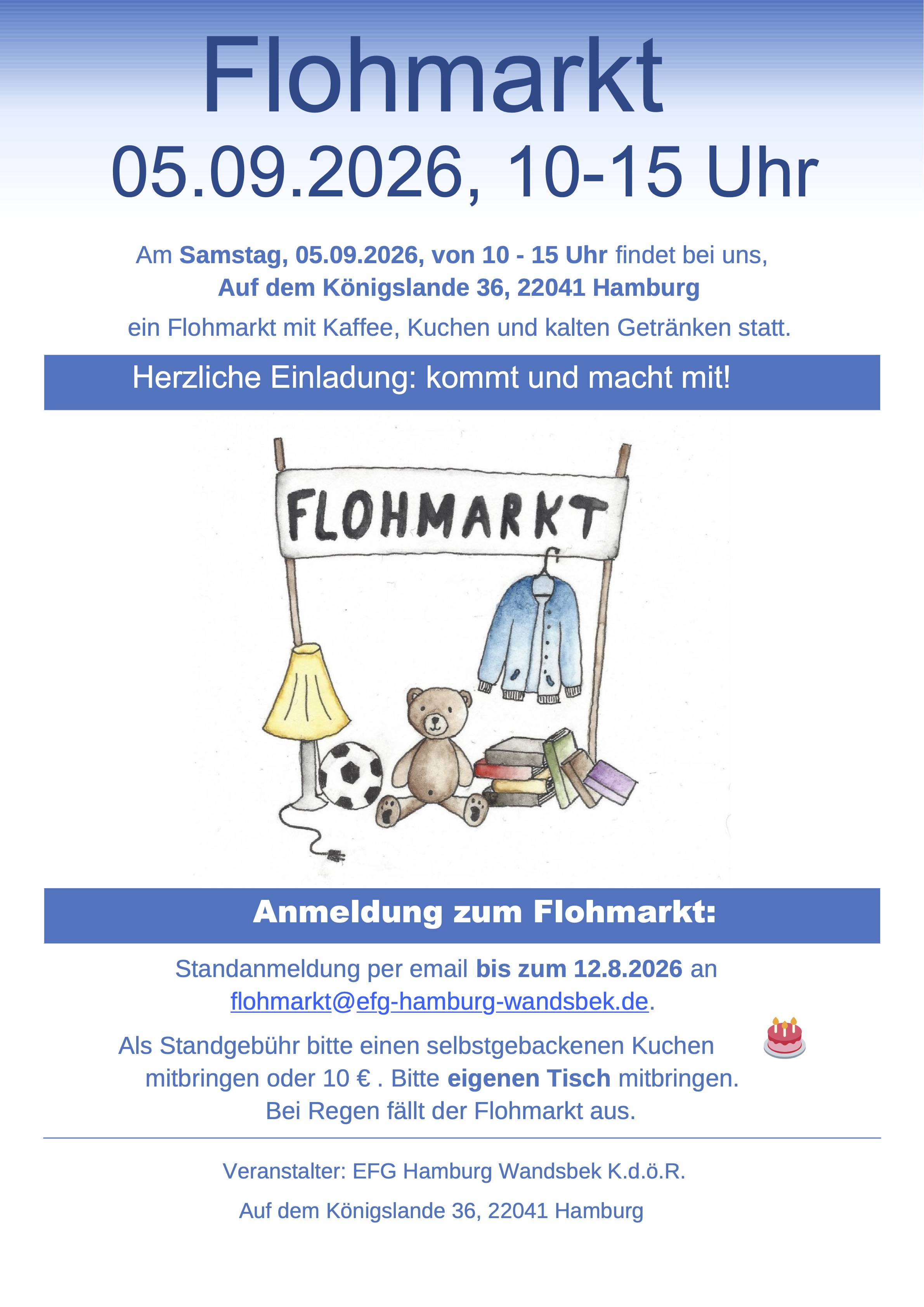 Flohmarkt am 5.9.2026